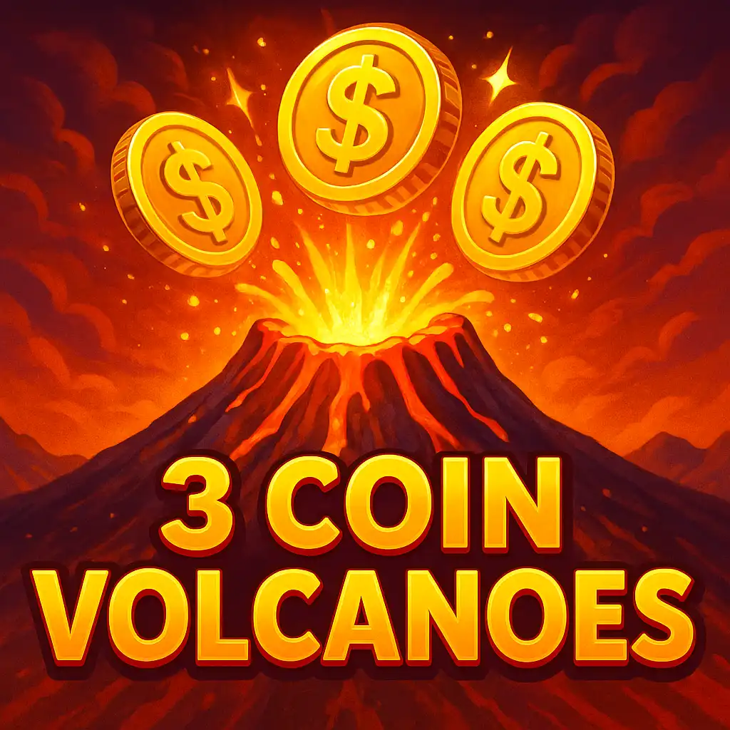 3 Coin Volcanoes slot game cover art